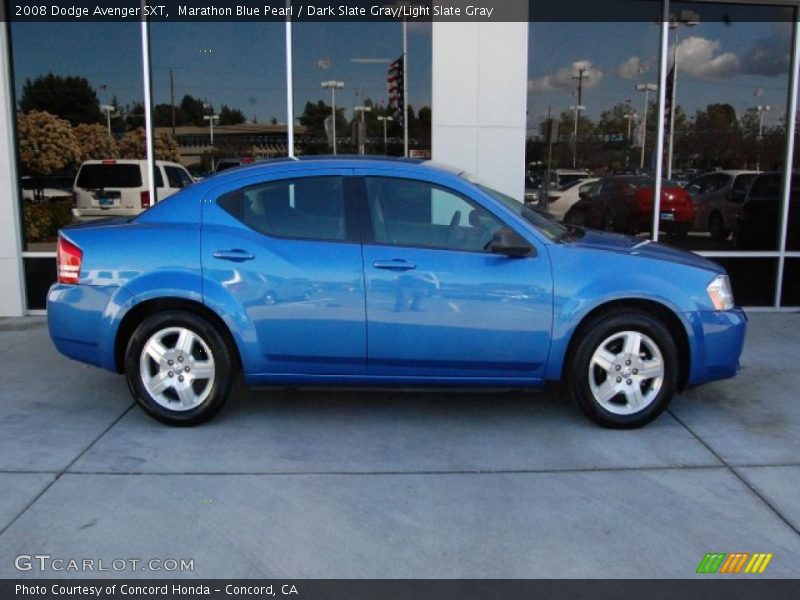 Marathon Blue Pearl / Dark Slate Gray/Light Slate Gray 2008 Dodge Avenger SXT