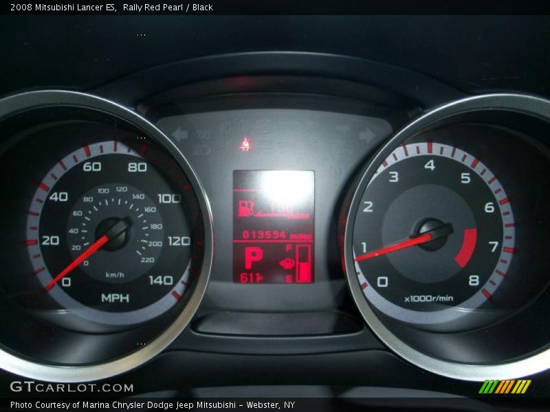 Rally Red Pearl / Black 2008 Mitsubishi Lancer ES