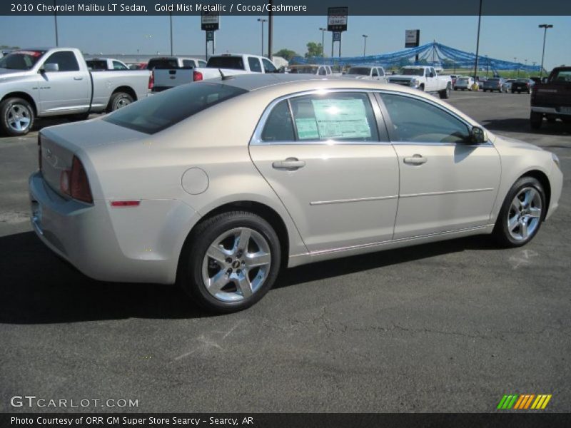 Gold Mist Metallic / Cocoa/Cashmere 2010 Chevrolet Malibu LT Sedan