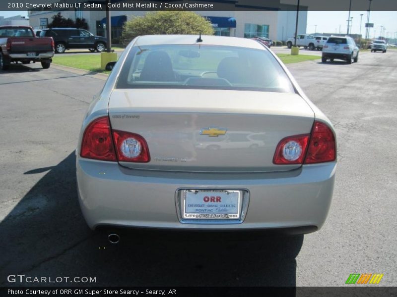 Gold Mist Metallic / Cocoa/Cashmere 2010 Chevrolet Malibu LT Sedan