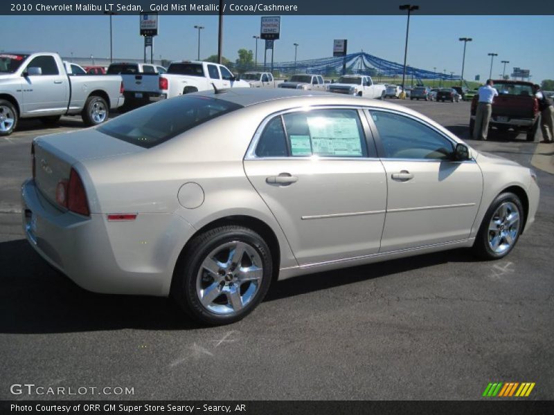 Gold Mist Metallic / Cocoa/Cashmere 2010 Chevrolet Malibu LT Sedan