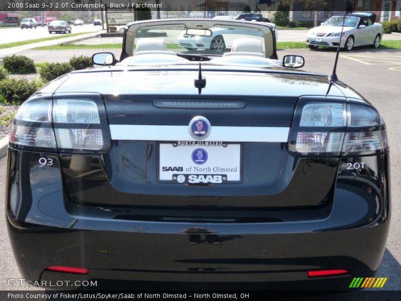 Black / Parchment 2008 Saab 9-3 2.0T Convertible