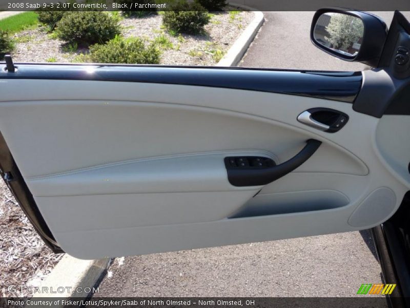 Black / Parchment 2008 Saab 9-3 2.0T Convertible