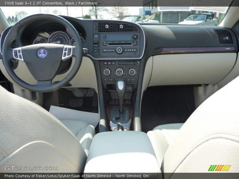 Black / Parchment 2008 Saab 9-3 2.0T Convertible