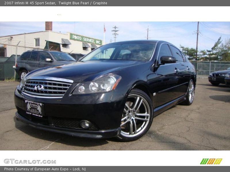 Twilight Blue Pearl / Graphite 2007 Infiniti M 45 Sport Sedan