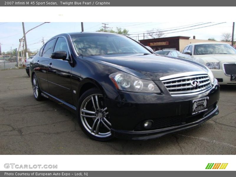 Twilight Blue Pearl / Graphite 2007 Infiniti M 45 Sport Sedan