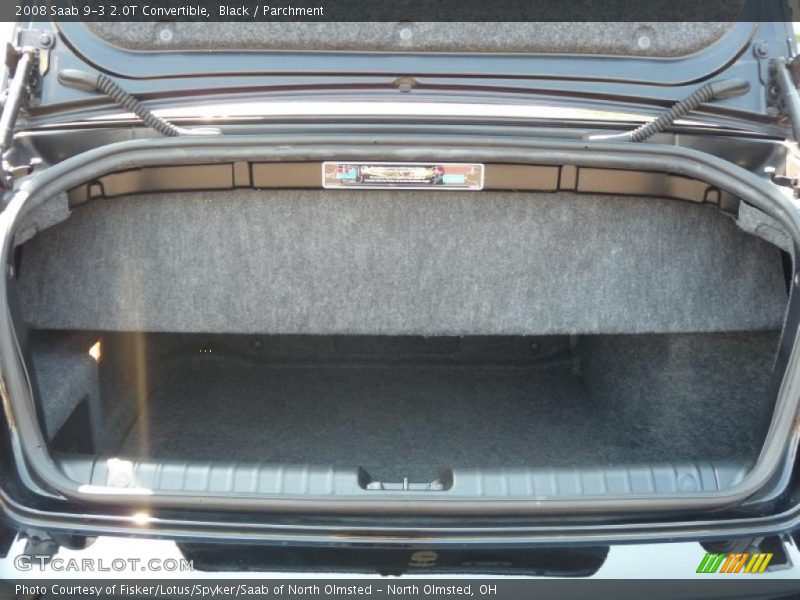 Black / Parchment 2008 Saab 9-3 2.0T Convertible