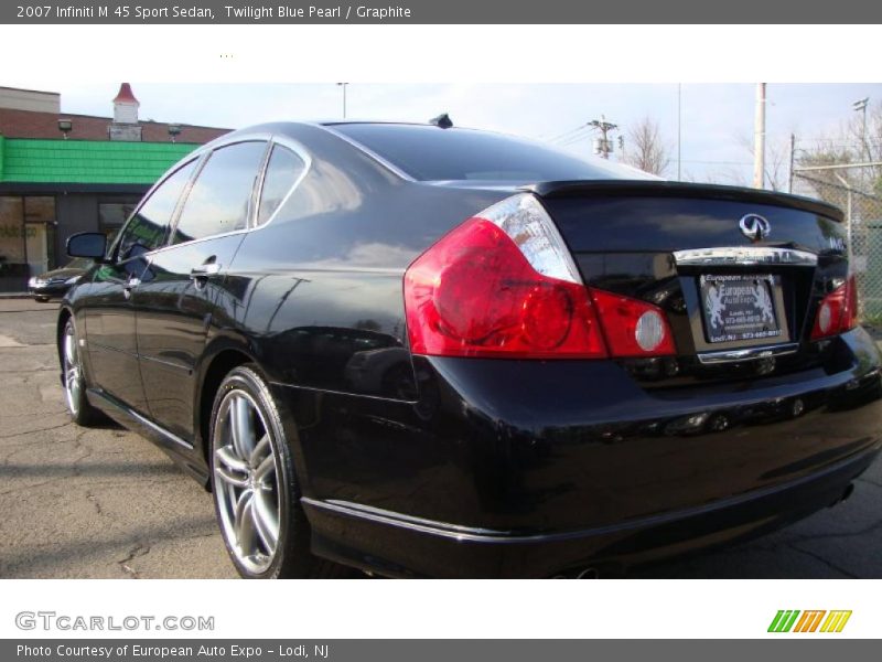 Twilight Blue Pearl / Graphite 2007 Infiniti M 45 Sport Sedan
