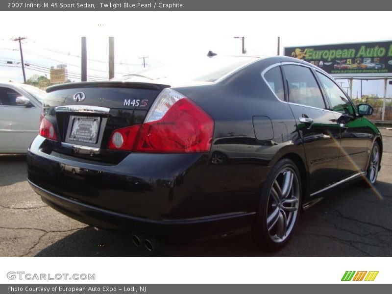 Twilight Blue Pearl / Graphite 2007 Infiniti M 45 Sport Sedan