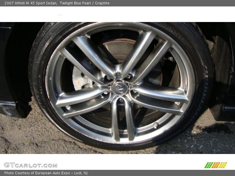 Twilight Blue Pearl / Graphite 2007 Infiniti M 45 Sport Sedan