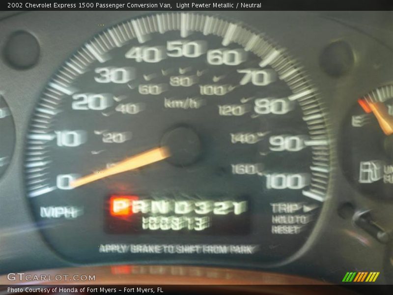 Light Pewter Metallic / Neutral 2002 Chevrolet Express 1500 Passenger Conversion Van