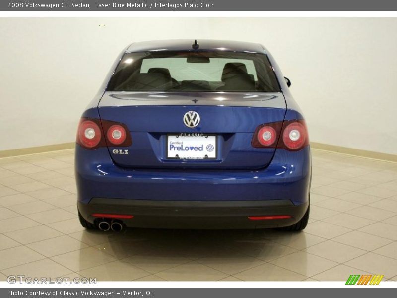 Laser Blue Metallic / Interlagos Plaid Cloth 2008 Volkswagen GLI Sedan