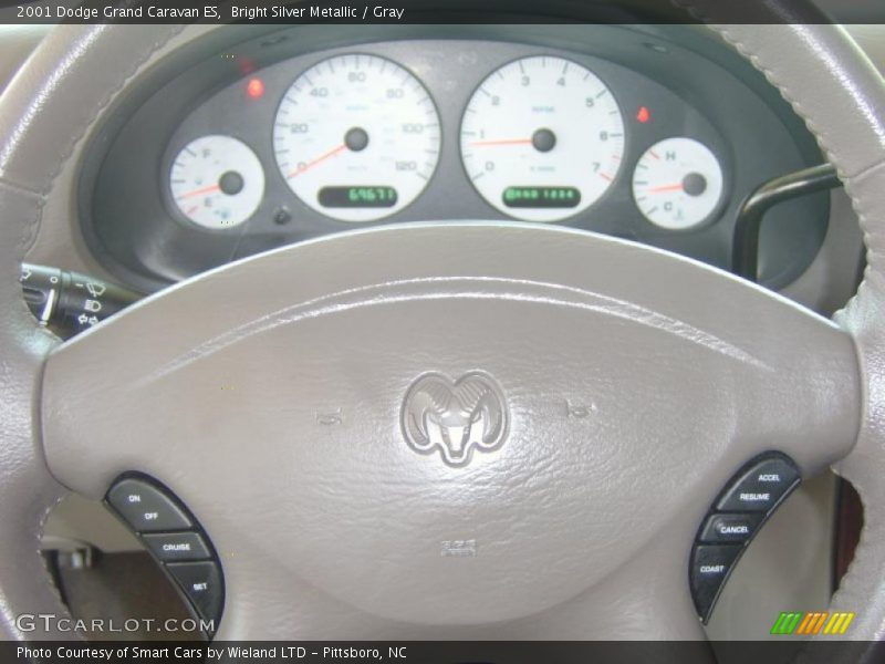 Bright Silver Metallic / Gray 2001 Dodge Grand Caravan ES
