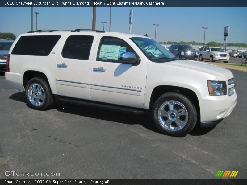 White Diamond Tricoat / Light Cashmere/Dark Cashmere 2010 Chevrolet Suburban LTZ