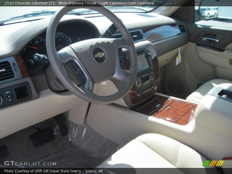 White Diamond Tricoat / Light Cashmere/Dark Cashmere 2010 Chevrolet Suburban LTZ