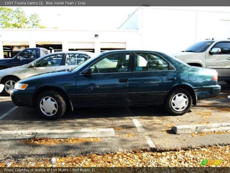 Blue Velvet Pearl / Gray 1997 Toyota Camry LE