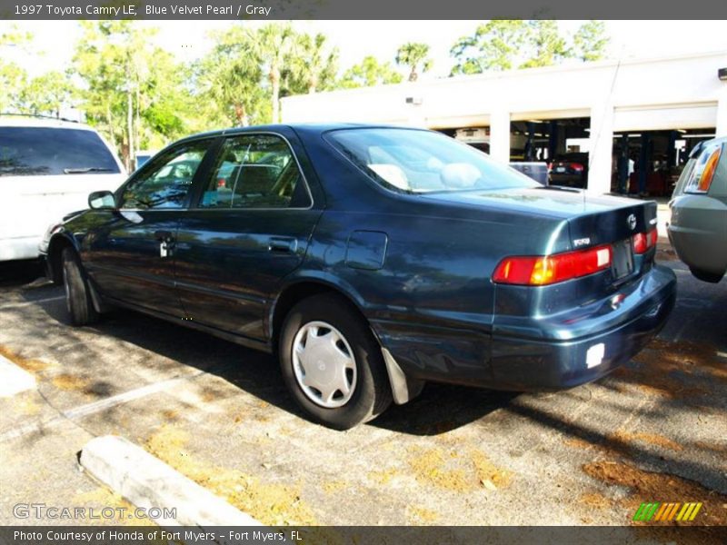 Blue Velvet Pearl / Gray 1997 Toyota Camry LE