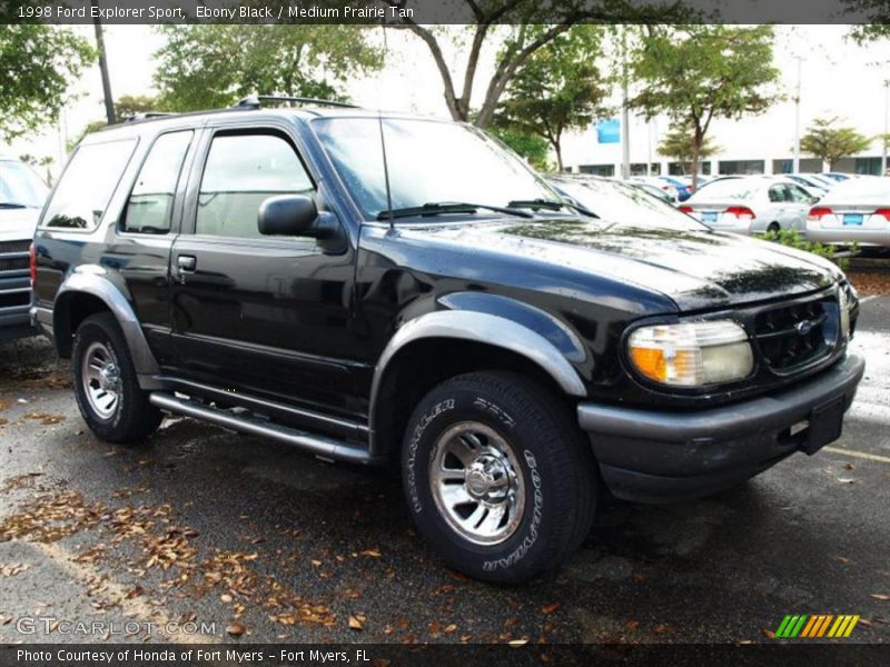 Ebony Black / Medium Prairie Tan 1998 Ford Explorer Sport