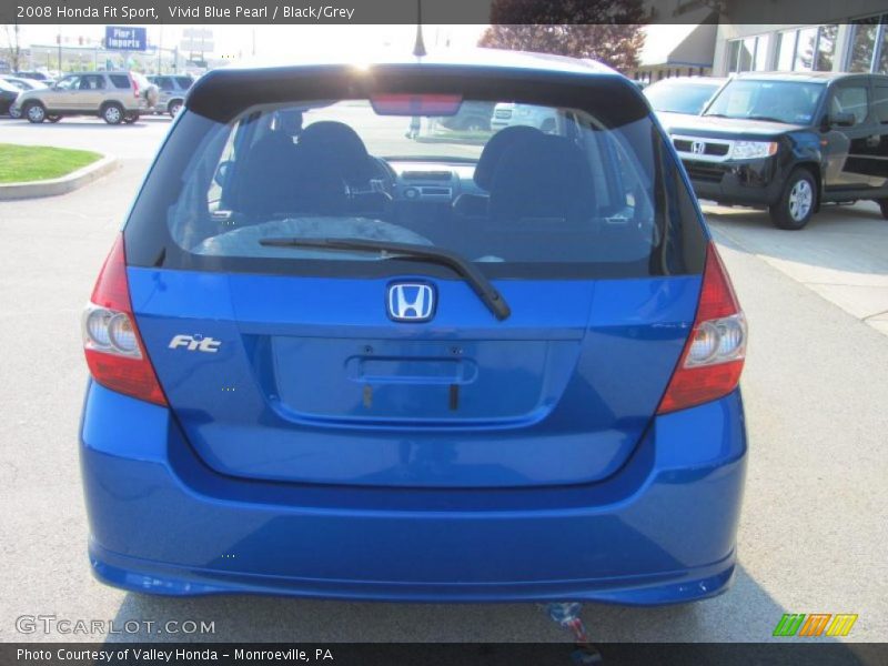 Vivid Blue Pearl / Black/Grey 2008 Honda Fit Sport