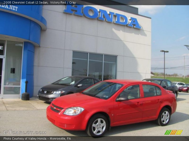 Victory Red / Gray 2008 Chevrolet Cobalt LS Sedan