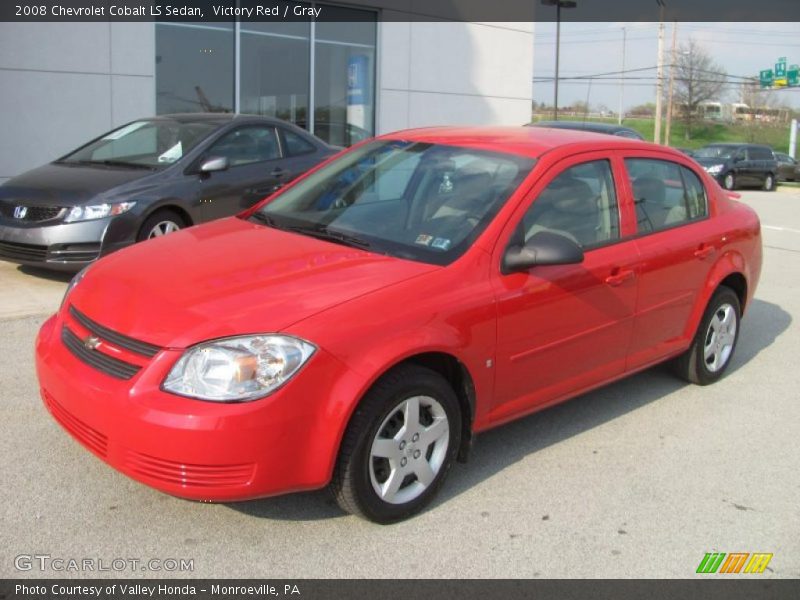 Victory Red / Gray 2008 Chevrolet Cobalt LS Sedan