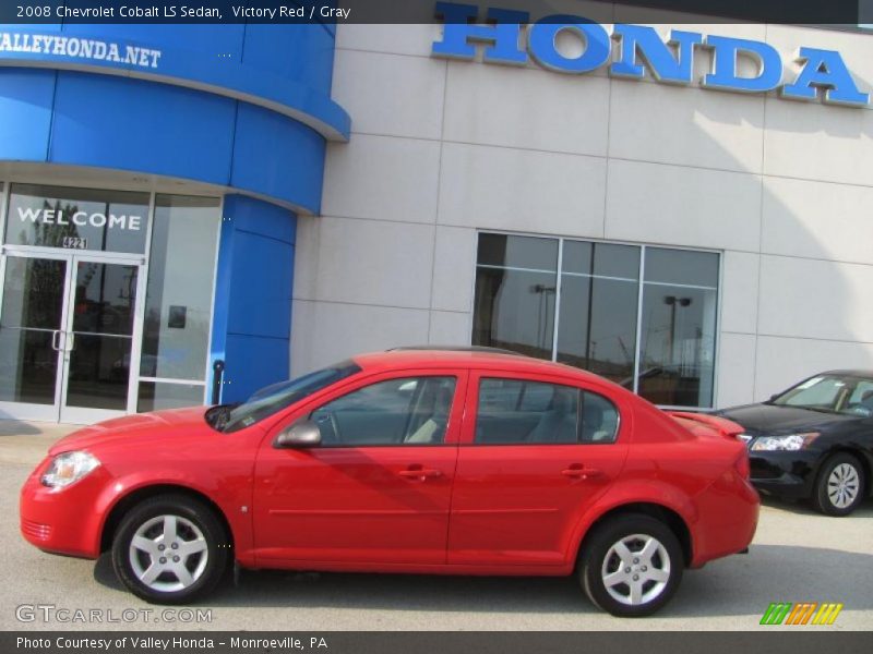 Victory Red / Gray 2008 Chevrolet Cobalt LS Sedan