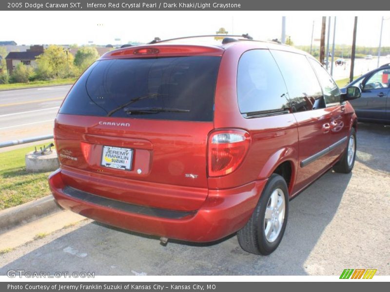 Inferno Red Crystal Pearl / Dark Khaki/Light Graystone 2005 Dodge Caravan SXT