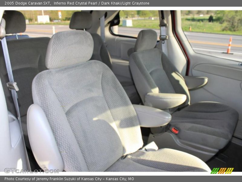 Inferno Red Crystal Pearl / Dark Khaki/Light Graystone 2005 Dodge Caravan SXT