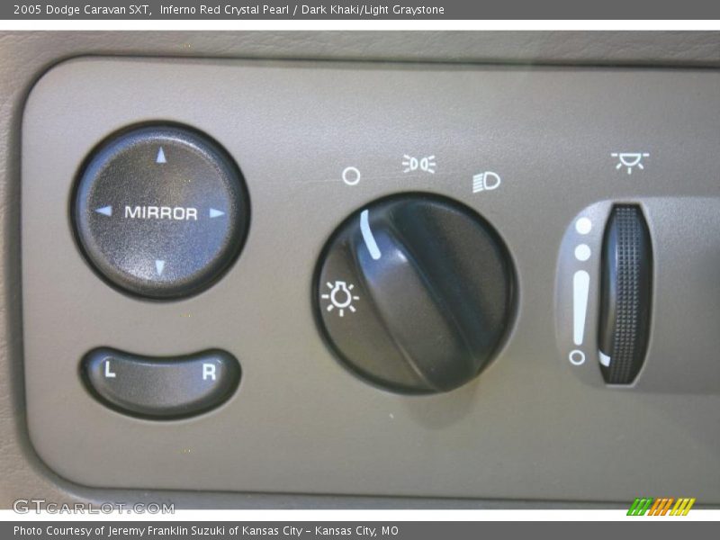 Inferno Red Crystal Pearl / Dark Khaki/Light Graystone 2005 Dodge Caravan SXT