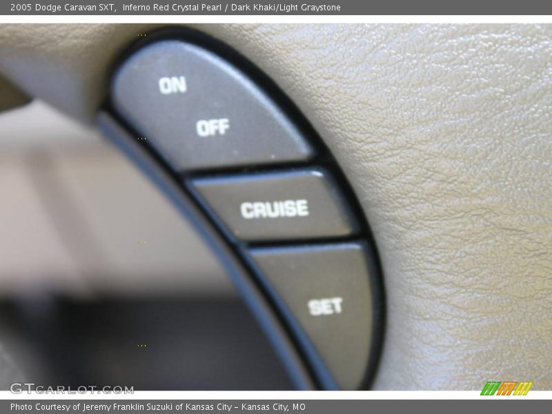 Inferno Red Crystal Pearl / Dark Khaki/Light Graystone 2005 Dodge Caravan SXT