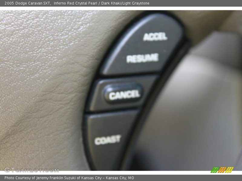 Inferno Red Crystal Pearl / Dark Khaki/Light Graystone 2005 Dodge Caravan SXT