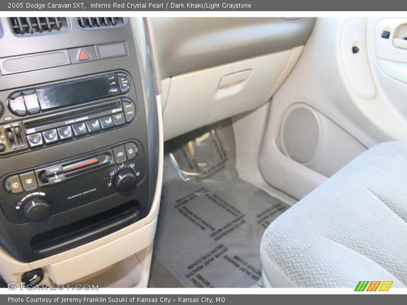 Inferno Red Crystal Pearl / Dark Khaki/Light Graystone 2005 Dodge Caravan SXT