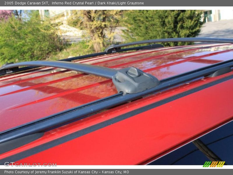 Inferno Red Crystal Pearl / Dark Khaki/Light Graystone 2005 Dodge Caravan SXT