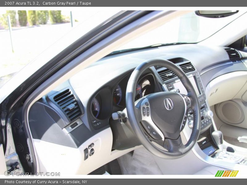 Carbon Gray Pearl / Taupe 2007 Acura TL 3.2