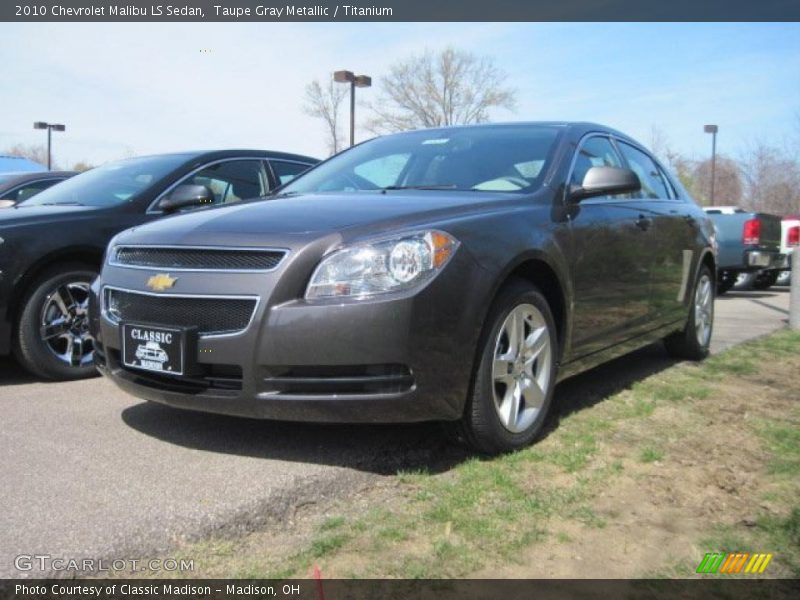 Taupe Gray Metallic / Titanium 2010 Chevrolet Malibu LS Sedan