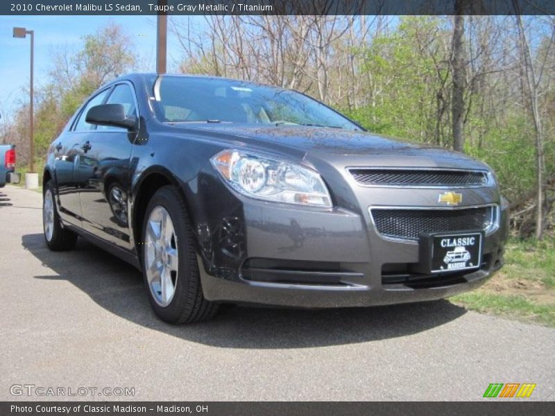 Taupe Gray Metallic / Titanium 2010 Chevrolet Malibu LS Sedan