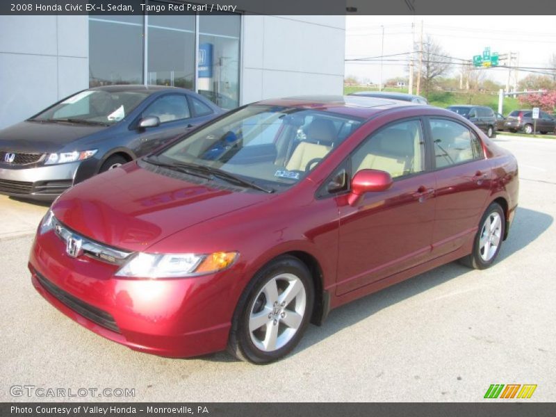 Tango Red Pearl / Ivory 2008 Honda Civic EX-L Sedan