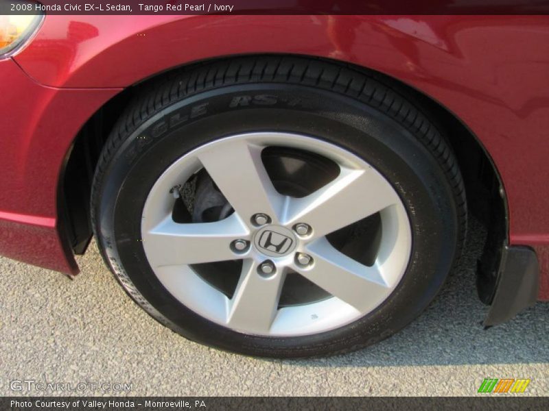 Tango Red Pearl / Ivory 2008 Honda Civic EX-L Sedan