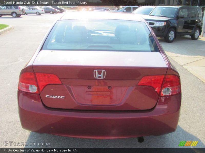 Tango Red Pearl / Ivory 2008 Honda Civic EX-L Sedan
