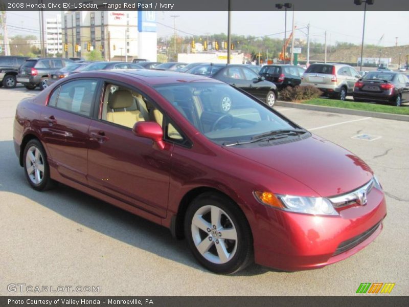 Tango Red Pearl / Ivory 2008 Honda Civic EX-L Sedan