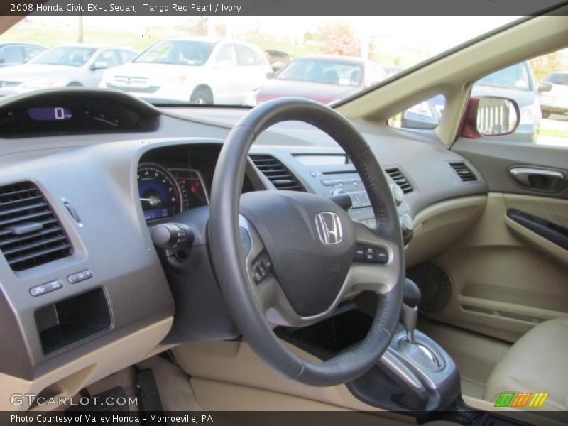 Tango Red Pearl / Ivory 2008 Honda Civic EX-L Sedan