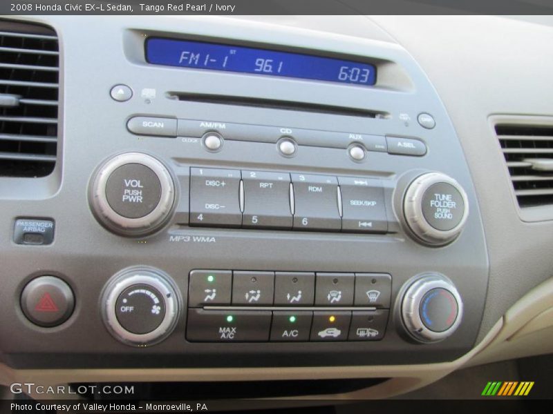 Tango Red Pearl / Ivory 2008 Honda Civic EX-L Sedan