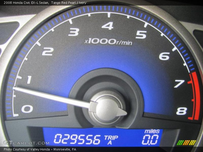 Tango Red Pearl / Ivory 2008 Honda Civic EX-L Sedan