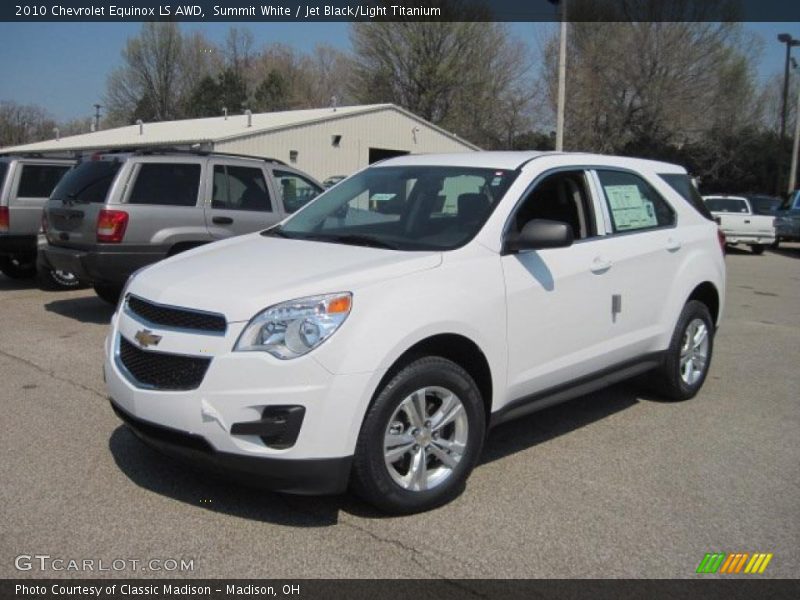 Summit White / Jet Black/Light Titanium 2010 Chevrolet Equinox LS AWD