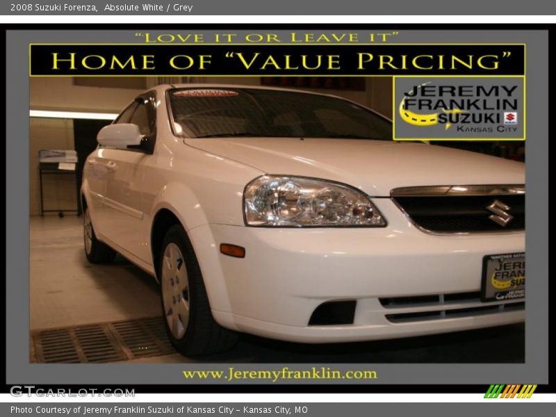 Absolute White / Grey 2008 Suzuki Forenza