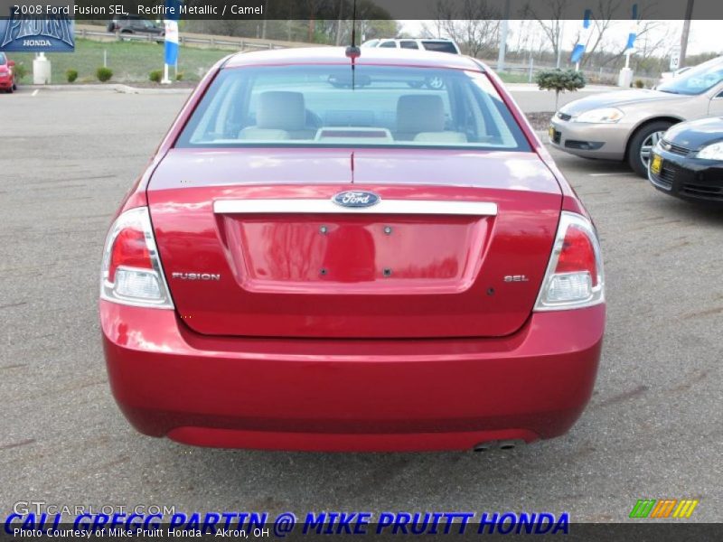 Redfire Metallic / Camel 2008 Ford Fusion SEL