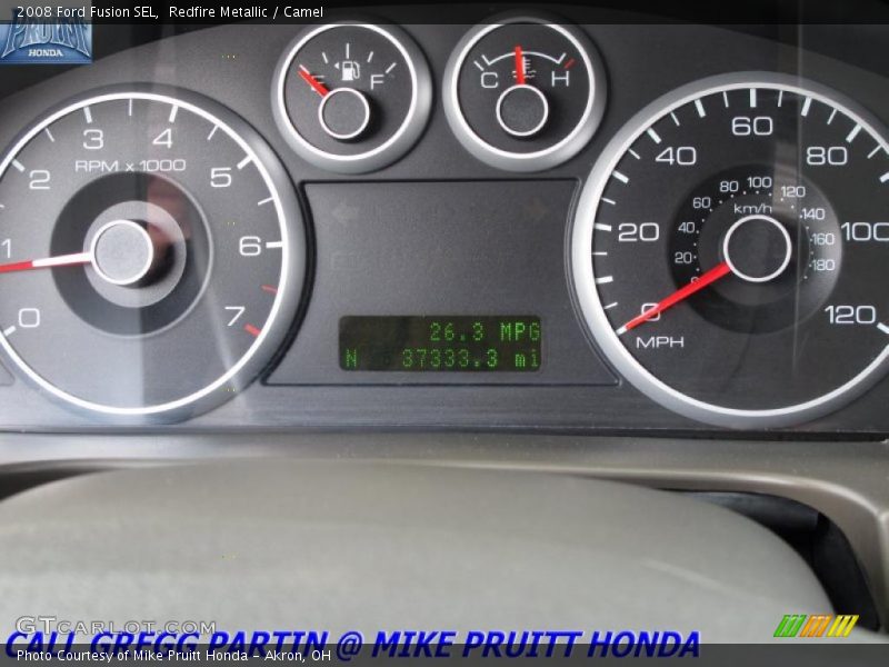 Redfire Metallic / Camel 2008 Ford Fusion SEL