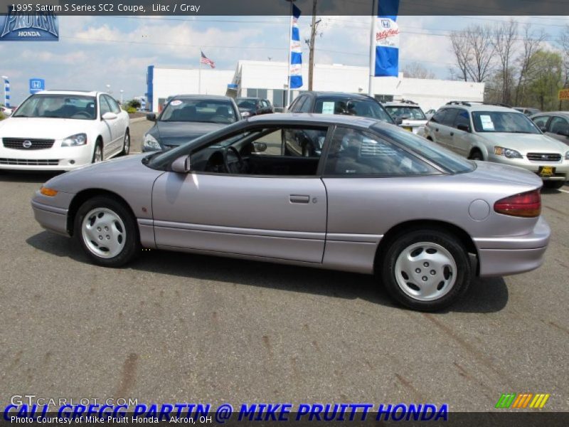 Lilac / Gray 1995 Saturn S Series SC2 Coupe