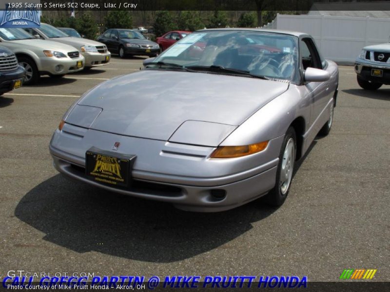 Lilac / Gray 1995 Saturn S Series SC2 Coupe