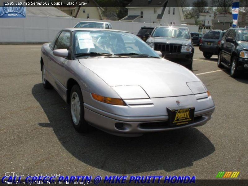 Lilac / Gray 1995 Saturn S Series SC2 Coupe